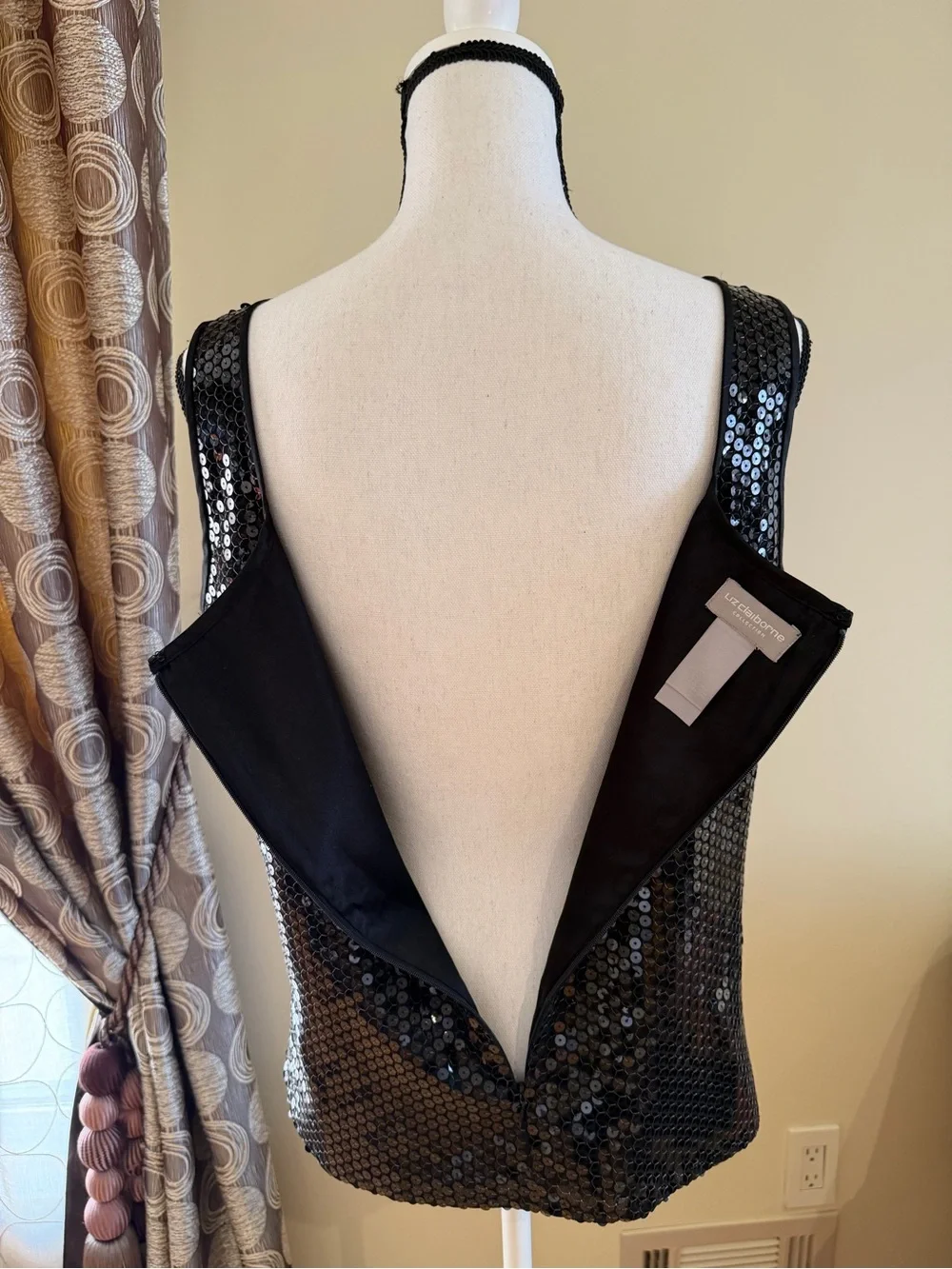Liz Claiborne black sequin